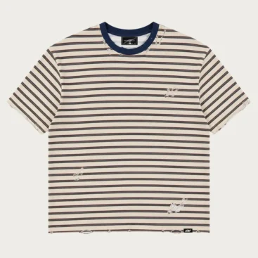 None of Us Cream Striped Tee