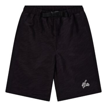 NOFS Black Windbreaker Shorts